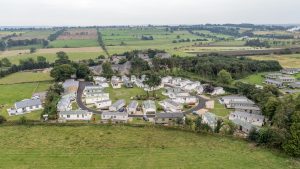 Aerial view of a static caravan park - Autumn Offer at Heathergate - no site fees!