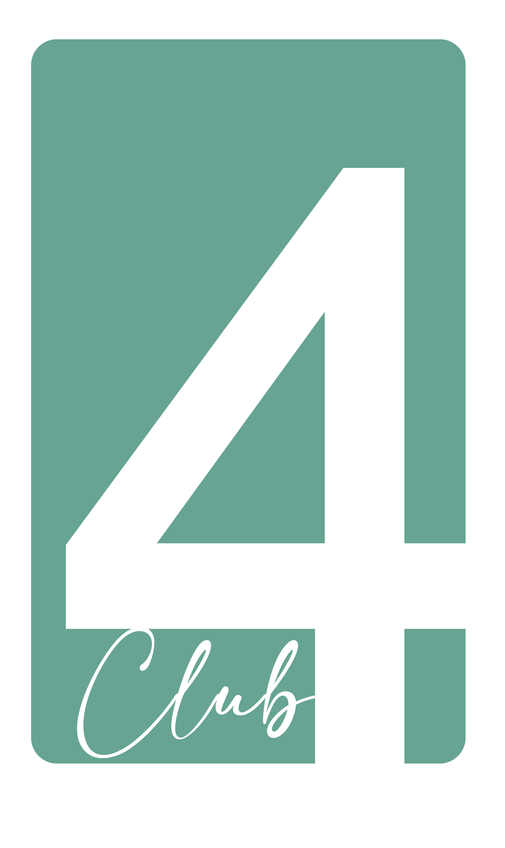 A teal and white logo with the large number "4" and the text "Club at Heathergate."